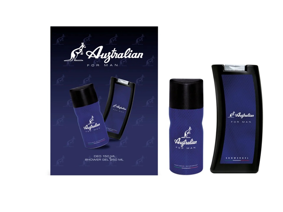 Australian For Man - Set Deo 150ml + Shower Gel 250ml | Freschezza e Cura Quotidiana